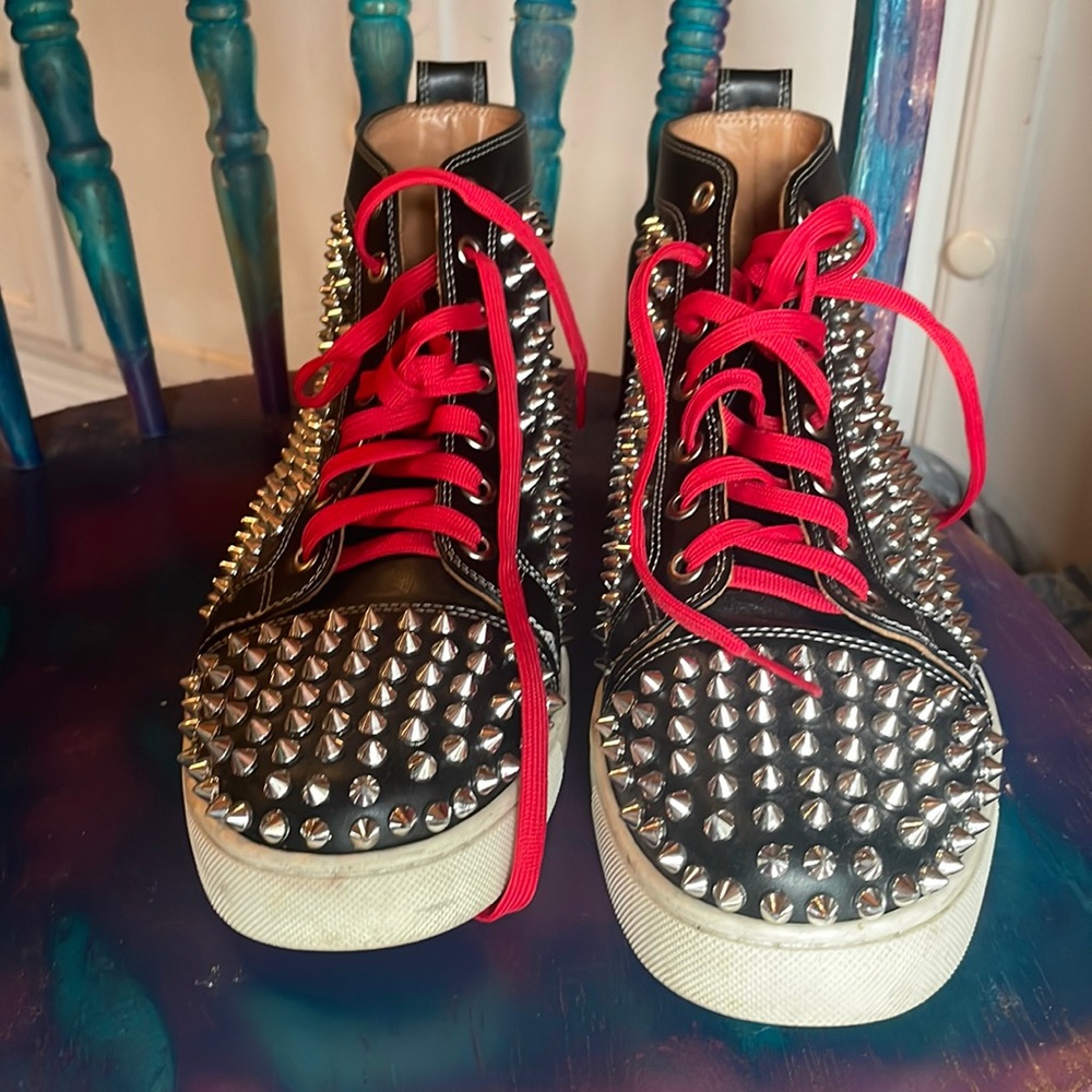 Christian louboutin studded sneakers
